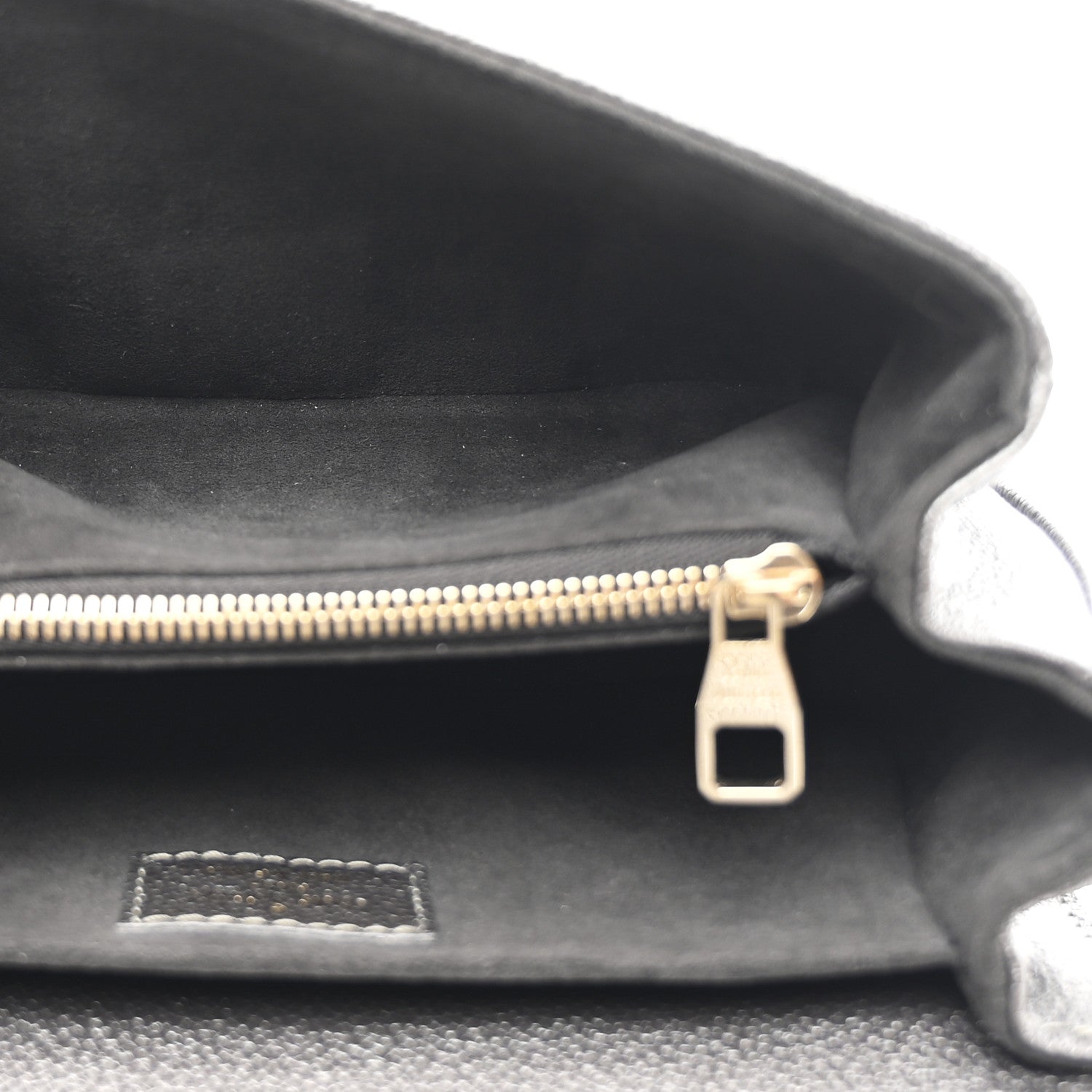 Louis Vuitton Shimmery Empreinte LV Ski Pochette Metis East West Gun Metal 5 of 10