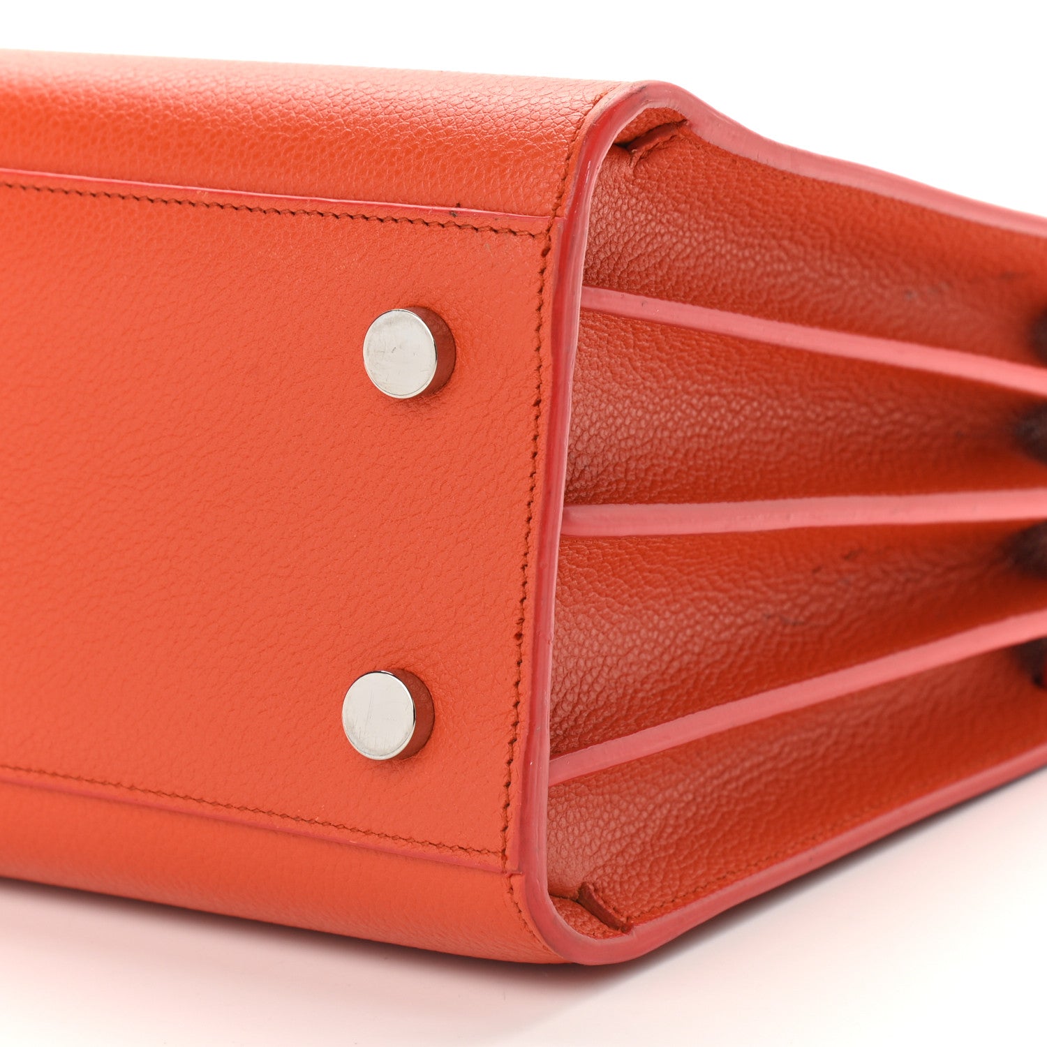 Saint Laurent Grained Calfskin Baby Sac De Jour Mandarine 8 of 13