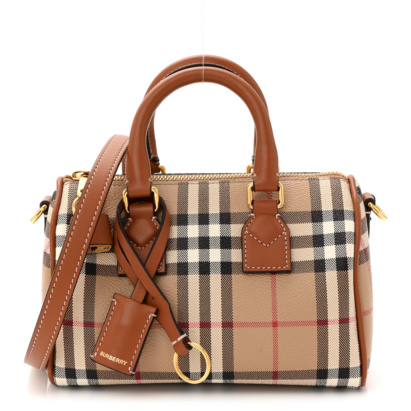 Vintage Check Mini Bowling Bag Briar Brown
