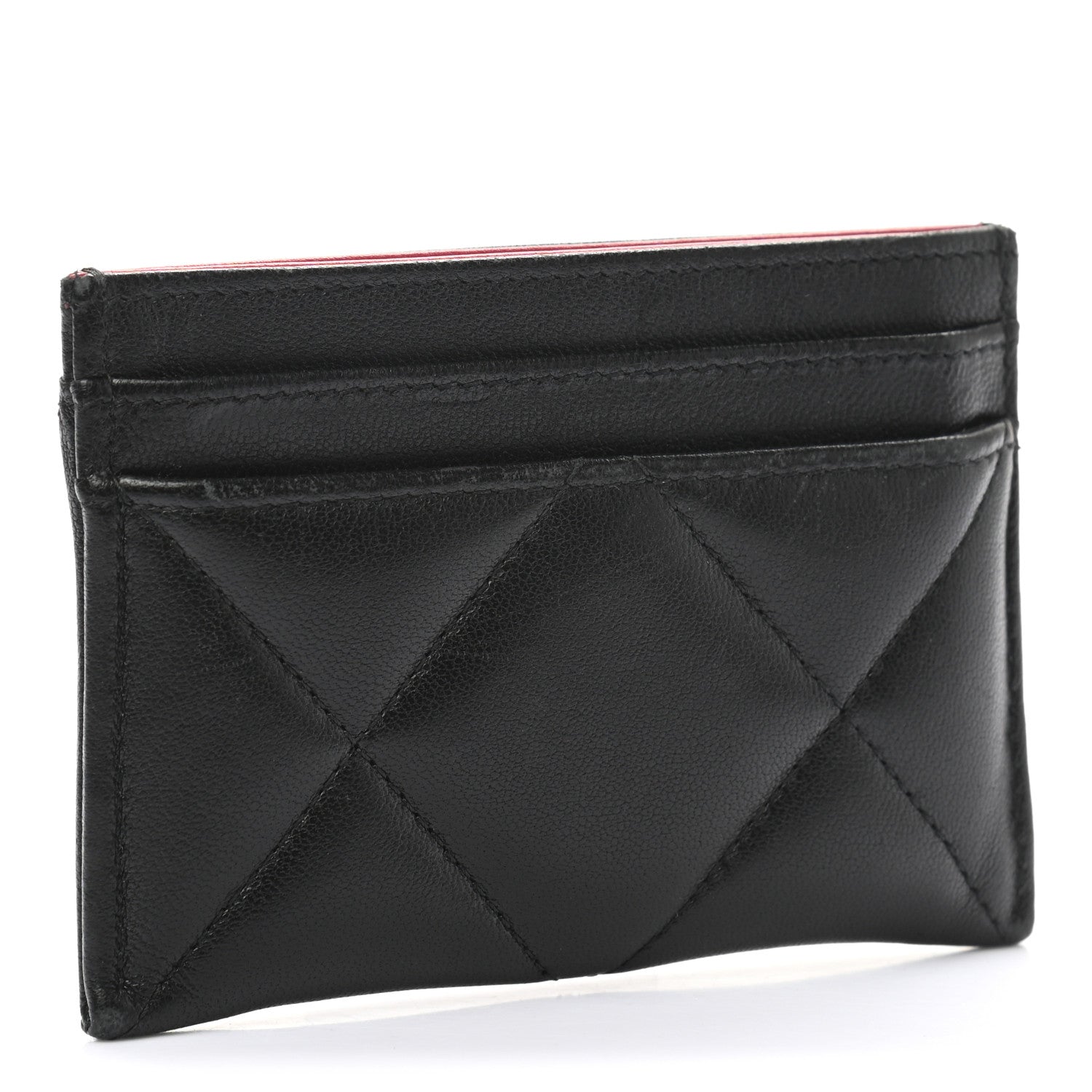 Chanel Lambskin Quilted Chanel 19 Card Holder Black 5 of 22