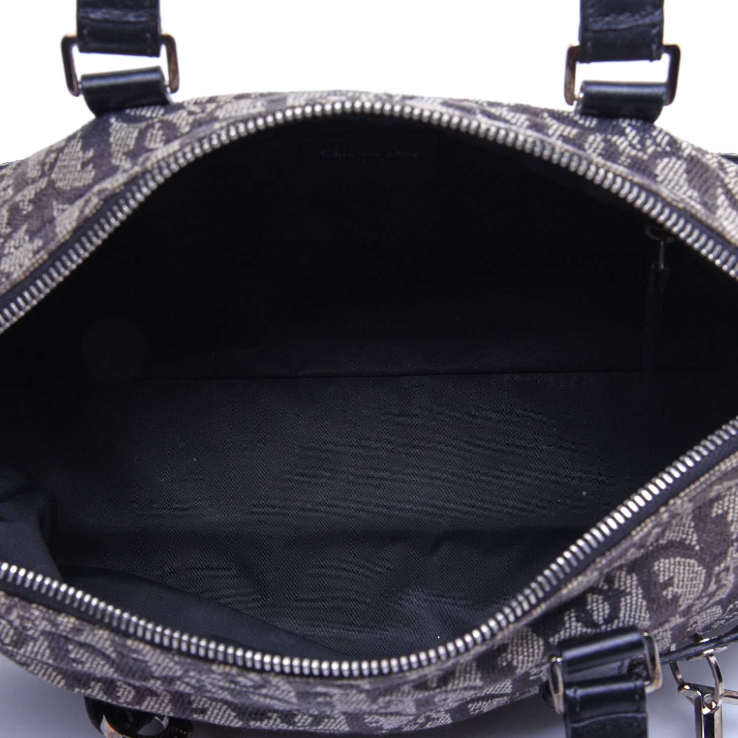 Christian Dior Denim Monogram Charms Shoulder Bag Black 5 of 14
