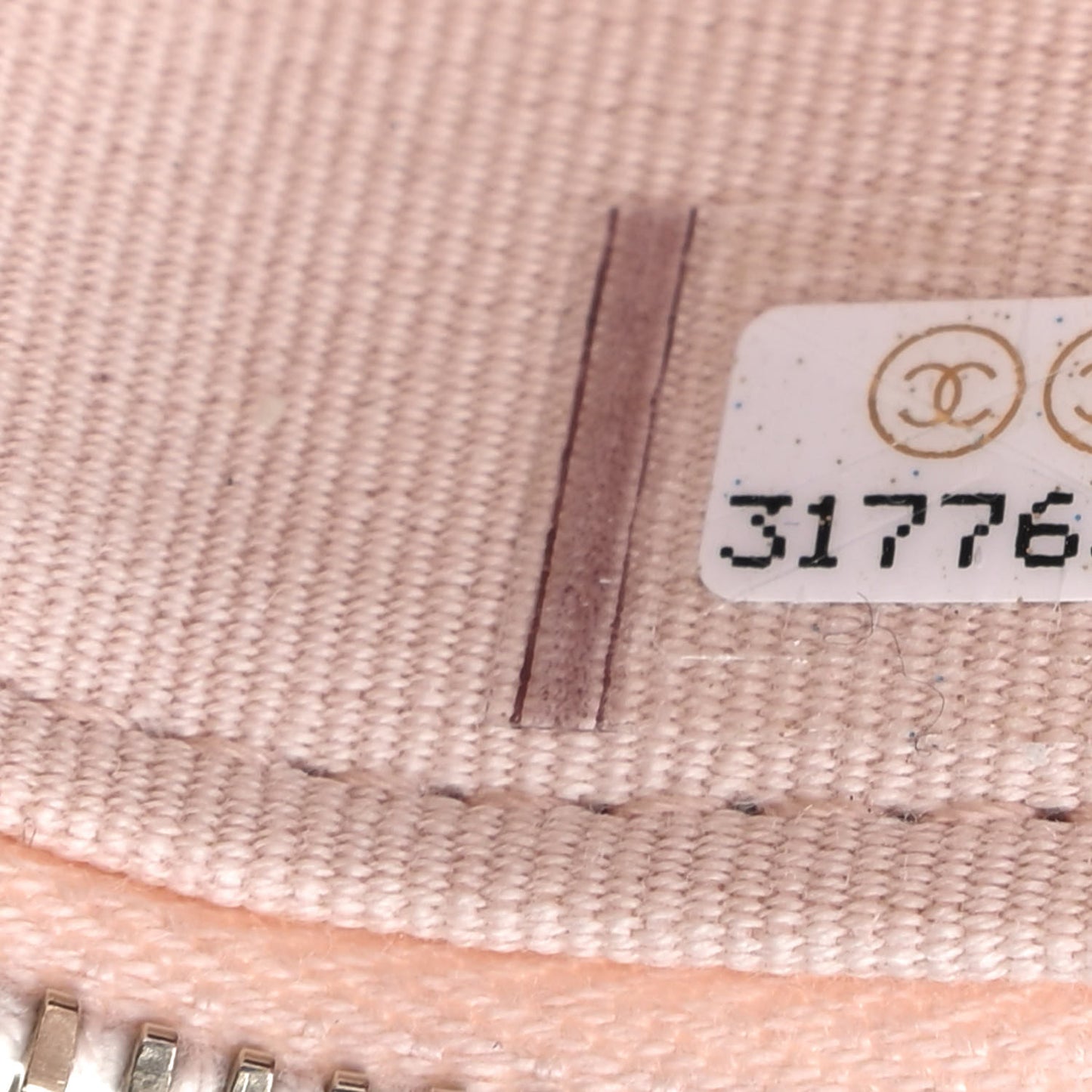 Caviar Quilted Small Vanity Case With Chain Light Beige