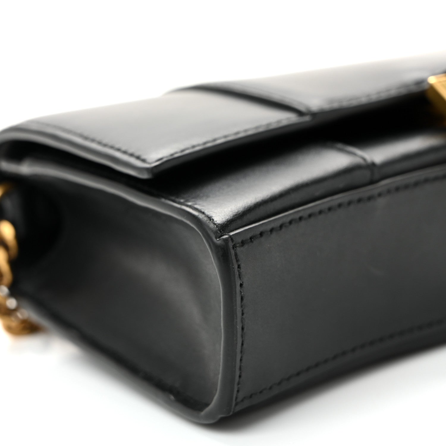 Balenciaga Shiny Box Calfskin Hourglass Chain Bag Black 8 of 9
