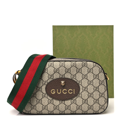 Gucci GG Supreme Monogram Web Neo Vintage Shoulder Bag Beige New Acero Crop 12 of 12
