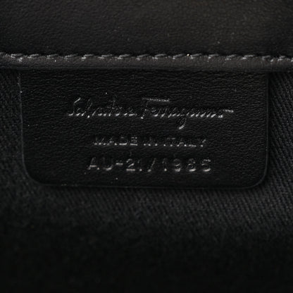 Salvatore Ferragamo Raffia Large Studio Bag Black White 7 of 11
