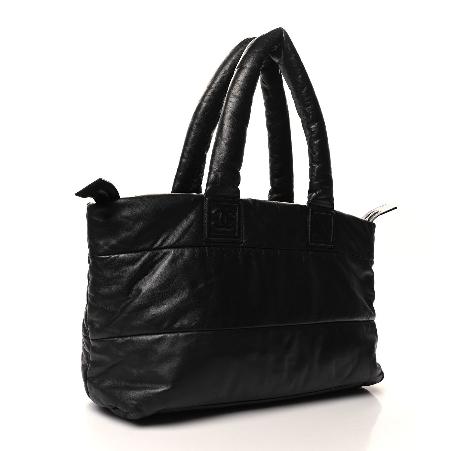 Chanel Lambskin COCO Cocoon Medium Zipped Tote Black 3 of 10