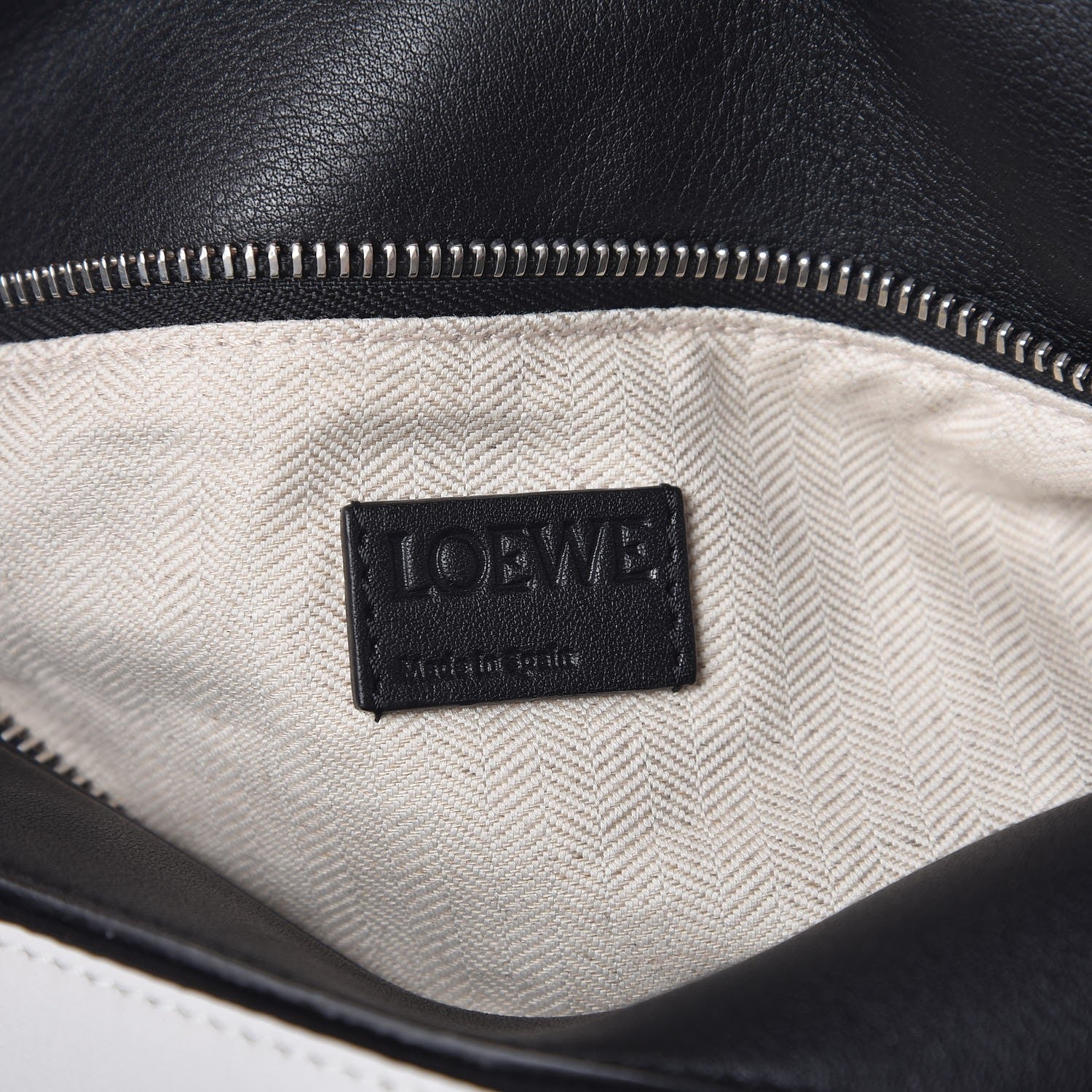 Loewe Calfskin Small Puzzle Bag Forest Green White Black 6 of 8