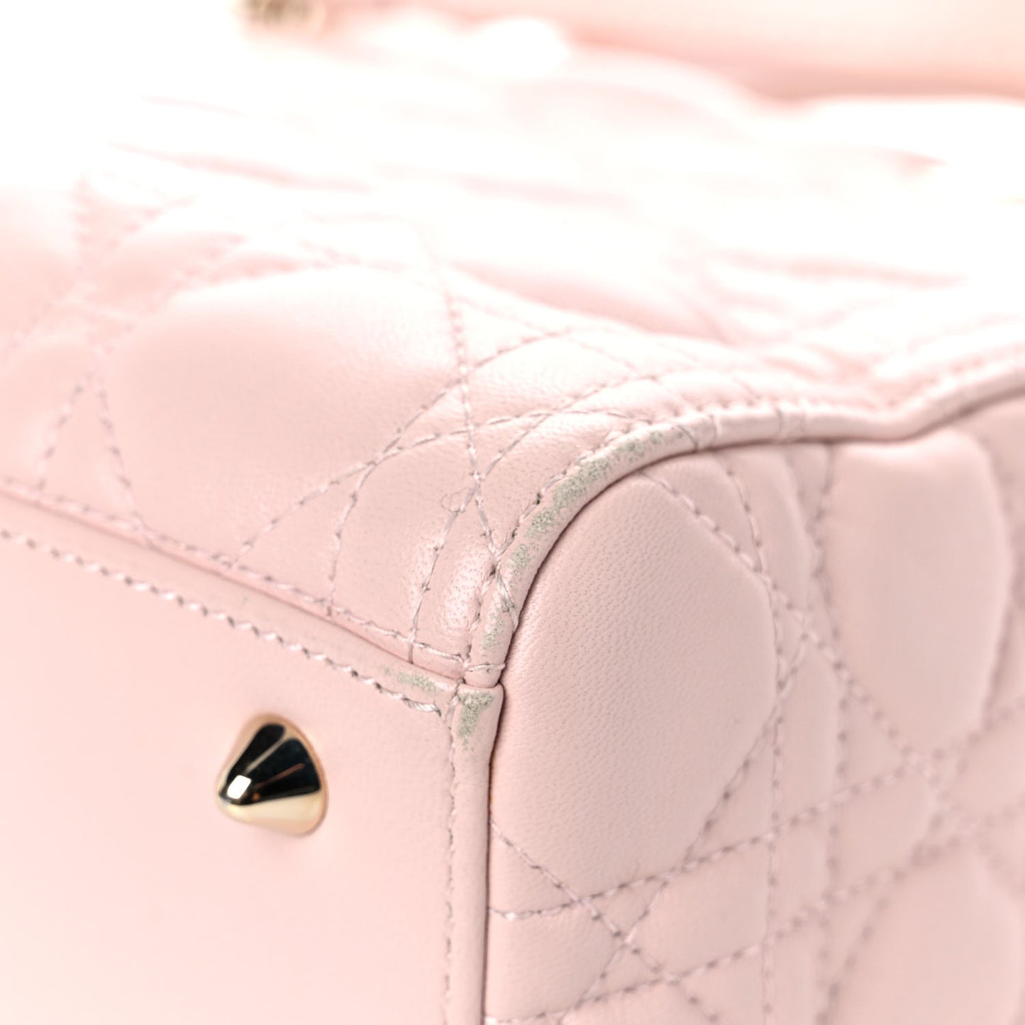 Lambskin Cannage Medium Lady Dior Light Pink