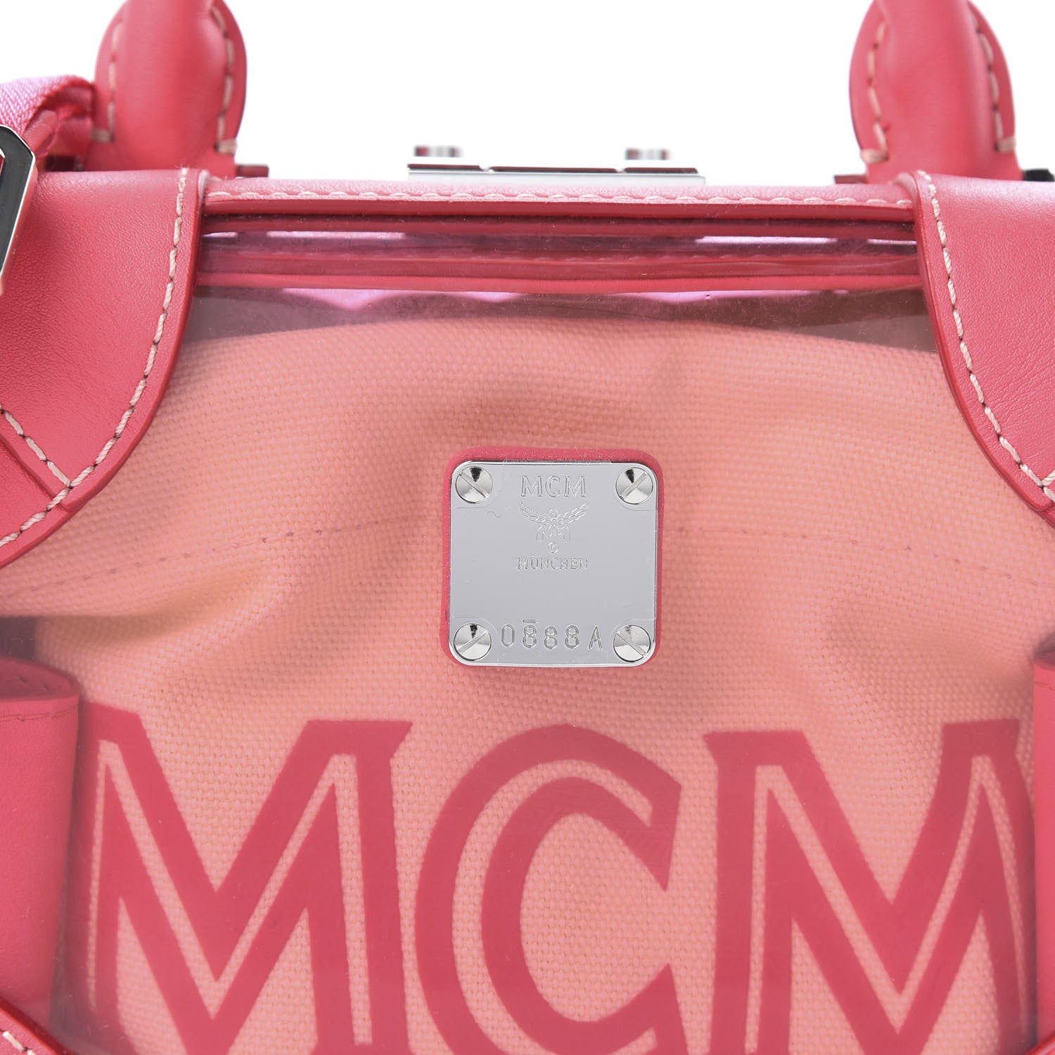 MCM Transparent Small E/W Soft Berlin Crossbody Hologram Teaberry 9 of 10