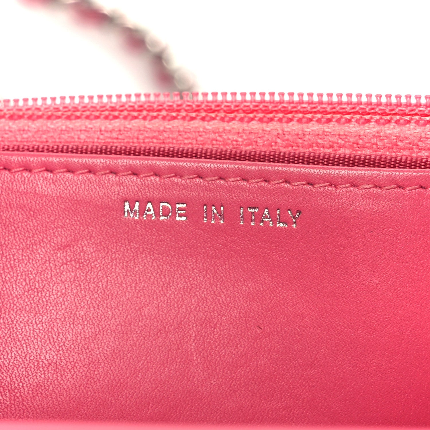Chanel Lambskin Quilted Wallet On Chain WOC Pink 7 of 11