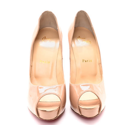 Christian Louboutin Patent New Very Prive 120 Pumps 37.5 Nude 3 of 11
