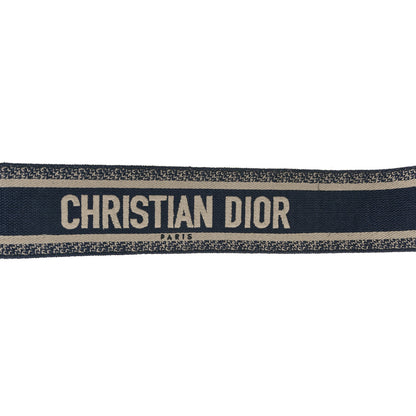 Christian Dior Canvas Embroidered Shoulder Strap Blue 5 of 5