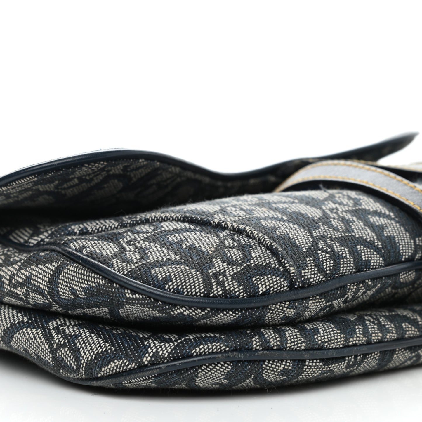 Monogram Double Saddle Bag Navy Blue