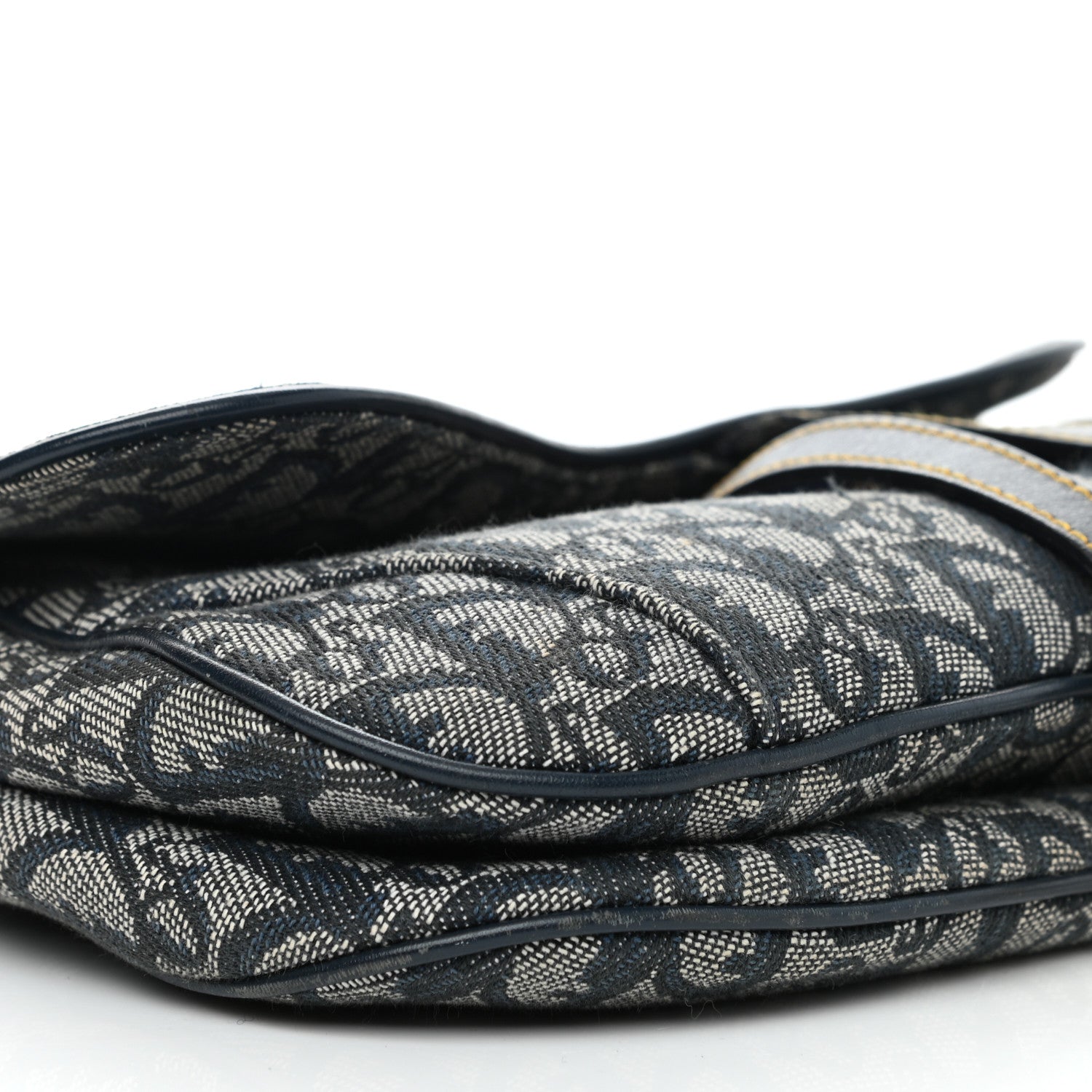 Christian Dior Monogram Double Saddle Bag Navy Blue 9 of 12