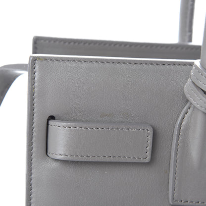 Saint Laurent Calfskin Baby Sac de Jour Fog 9 of 10