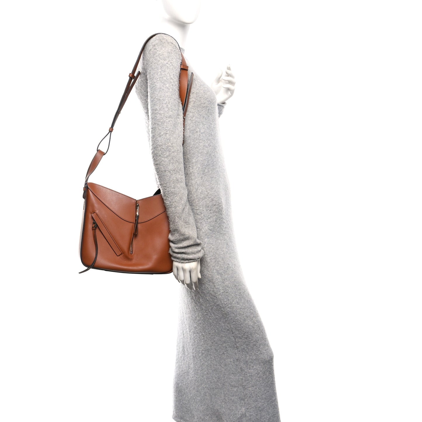 Calfskin Small Hammock Shoulder Bag Tan