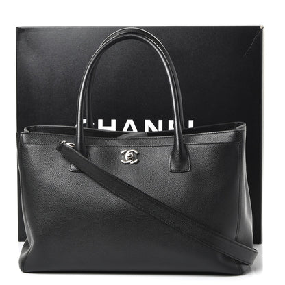 Chanel Calfskin Cerf Executive Shopper Tote Black 10 of 10