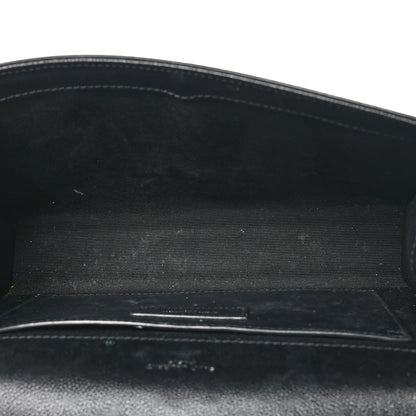 Saint Laurent Grain De Poudre Medium Classic Monogram Kate Satchel Black 5 of 10