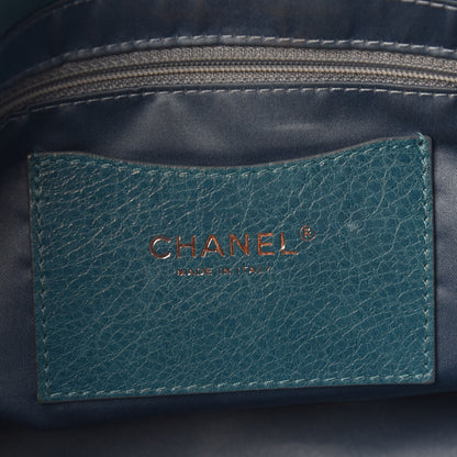 Chanel Glazed Calfskin Stitched On The Road Flap Blue 6 of 10
