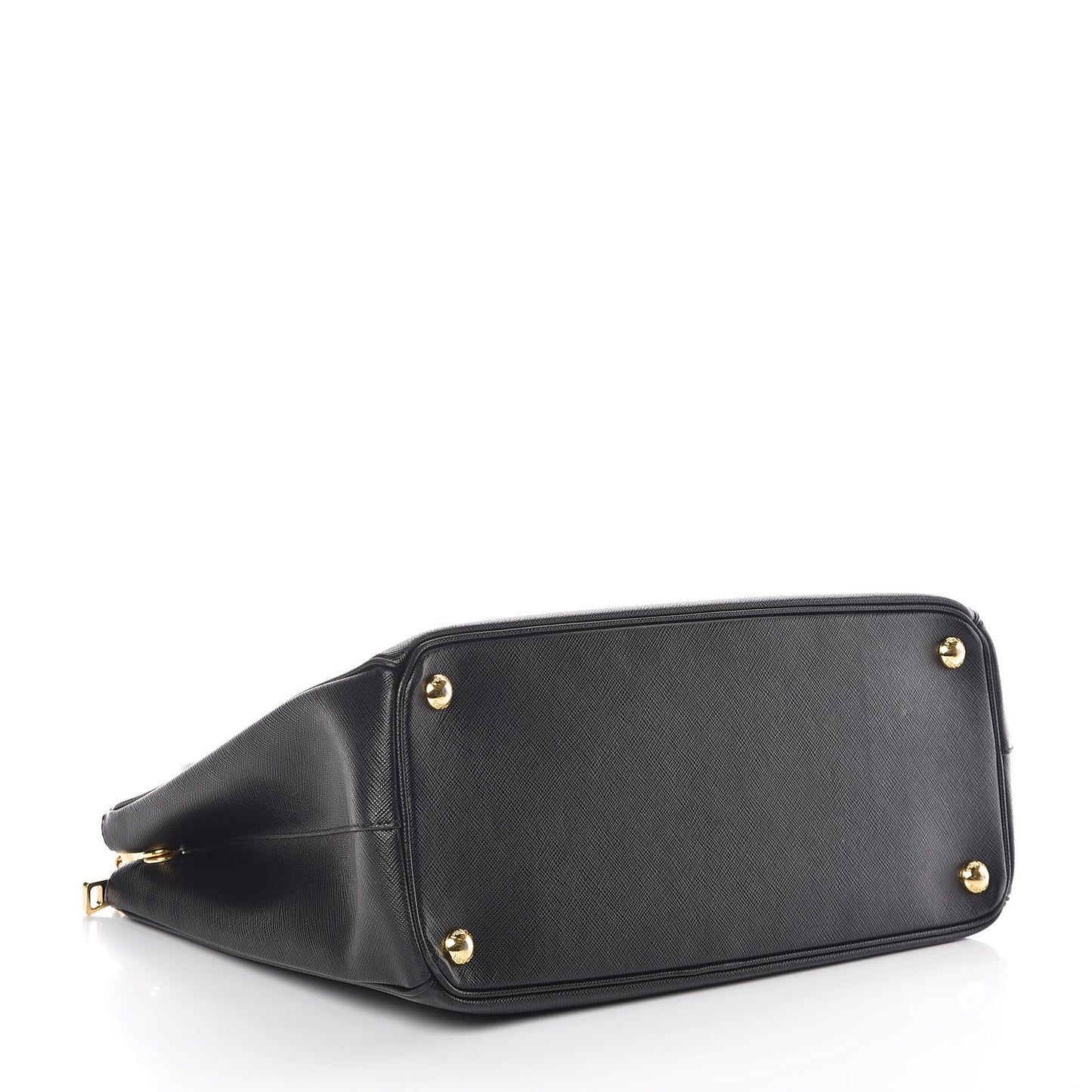Saffiano Medium Galleria Double Zip Tote Black