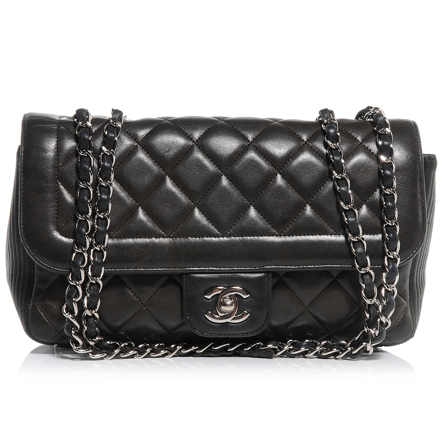Chanel Lambskin Medium Coco Rider Flap Black 1 of 12