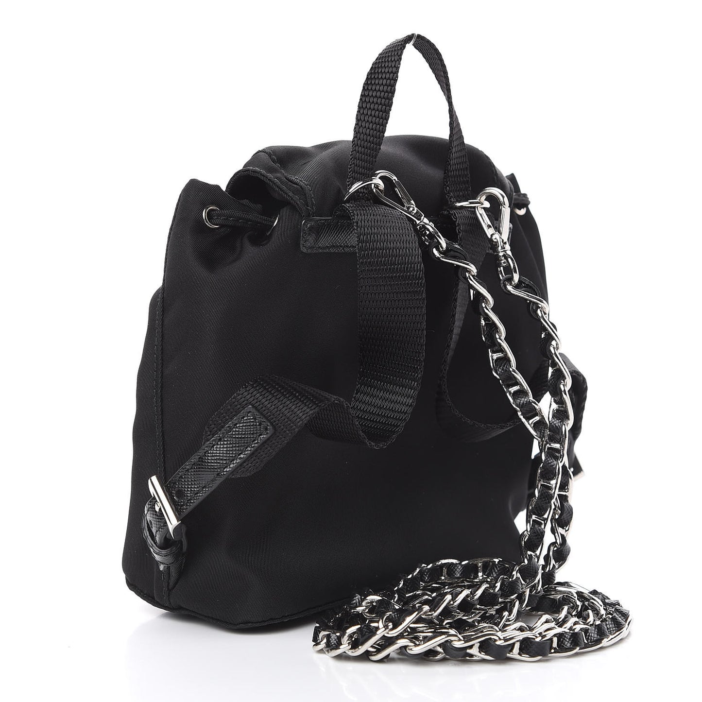 Nylon Vela Mini Crossbody Backpack Black