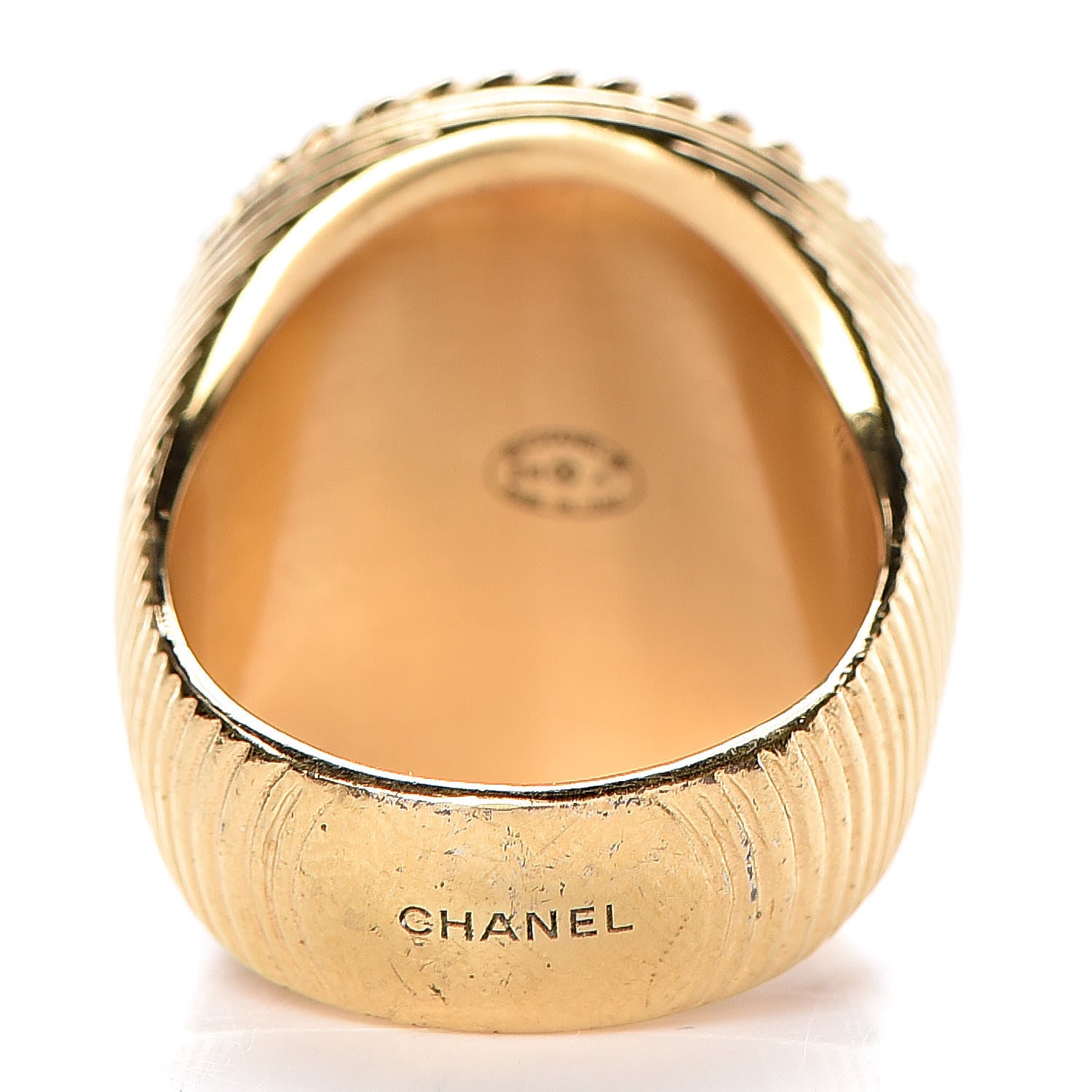 Chanel CC Ring 8 Gold 4 of 5