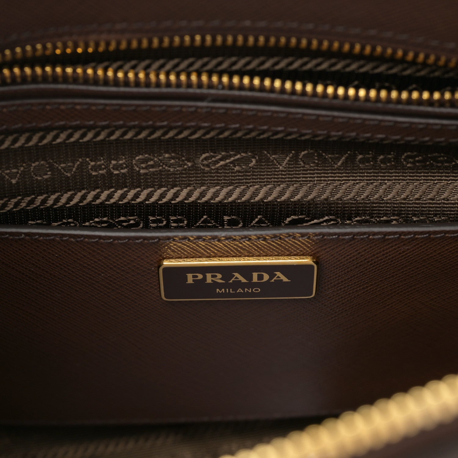 Prada Saffiano Lux Medium Promenade Tote Cacao 6 of 9