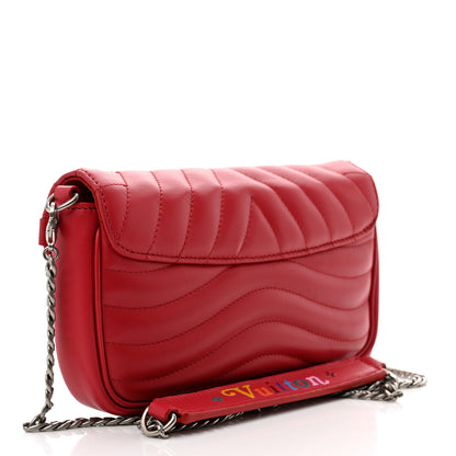Louis Vuitton Calfskin New Wave Chain Pochette Scarlet 3 of 8