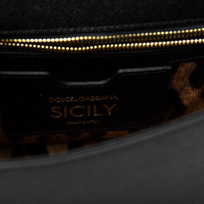 Dolce & Gabbana Dauphine Medium Miss Sicily Satchel Black 6 of 9