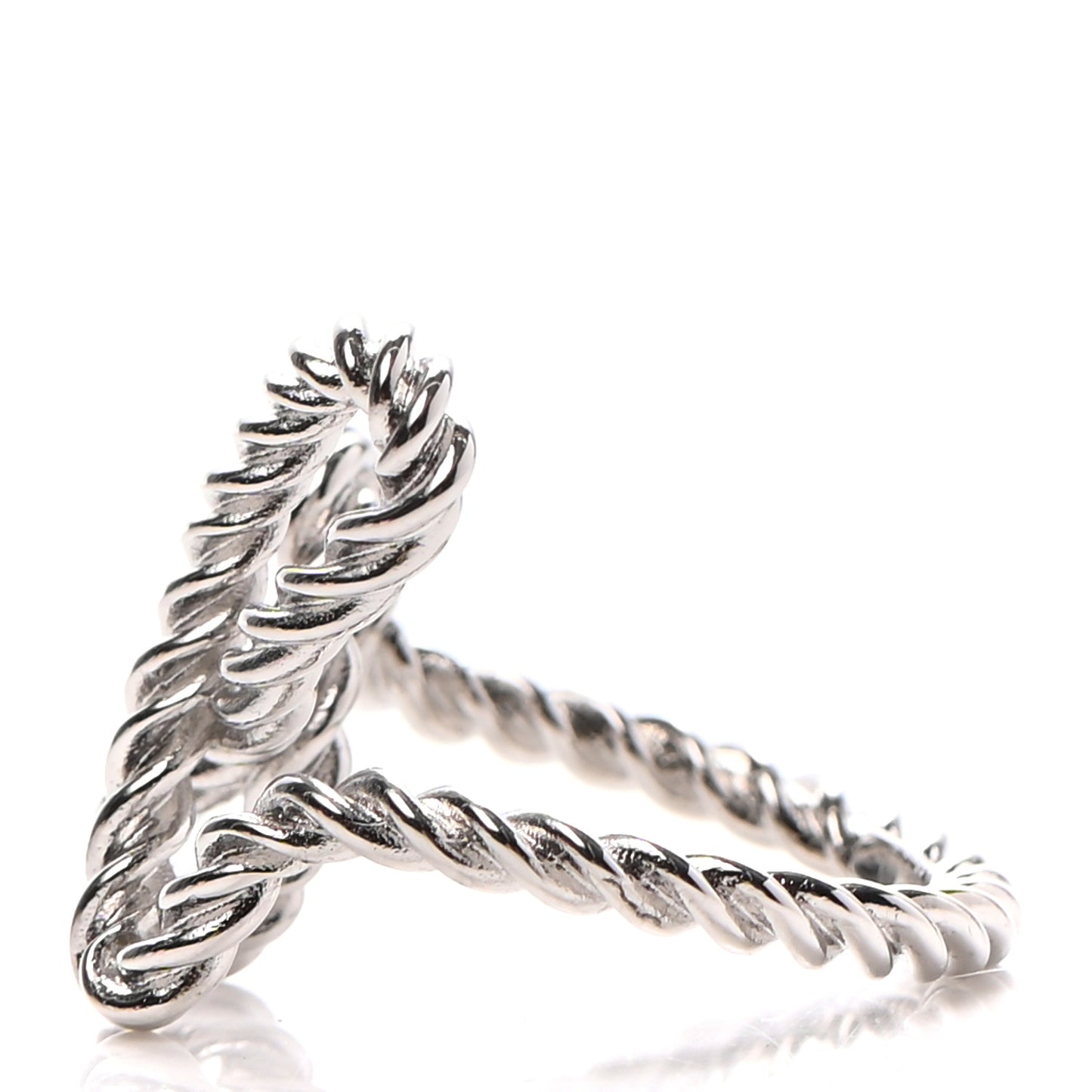 Brass Cord'H Scarf Ring Silver