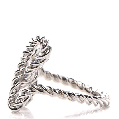 Hermes Brass Cord'H Scarf Ring Silver 3 of 5