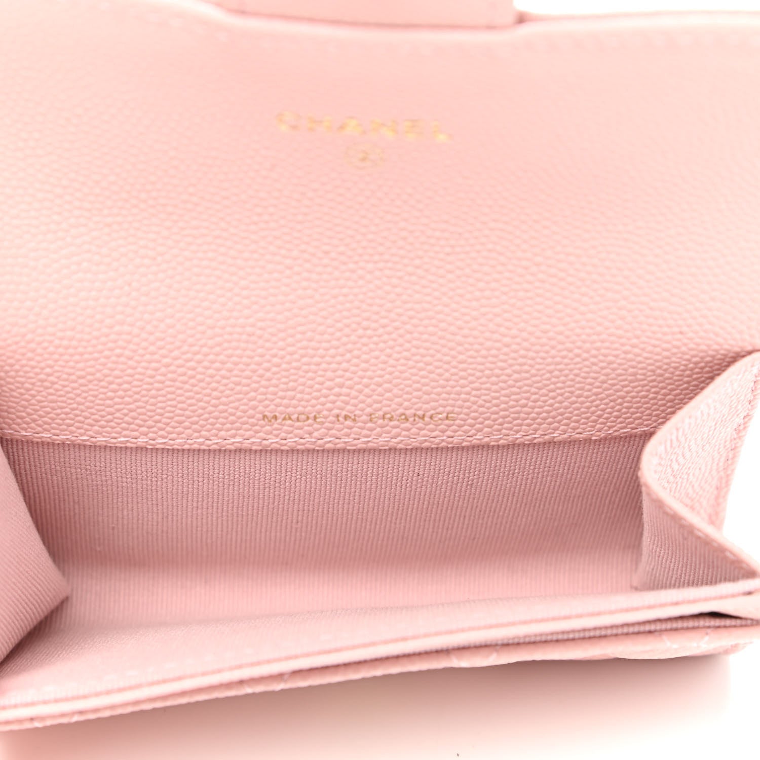 Chanel Caviar Quilted Flap Card Holder Wallet Light Pink 5 of 9