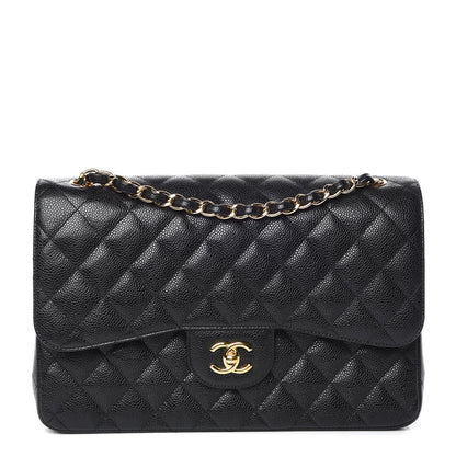 Chanel Caviar Quilted Jumbo Double Flap Black 1 of 10