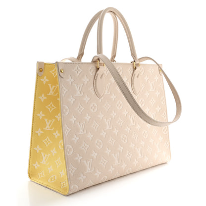 Louis Vuitton Empreinte Monogram Spring In The City Onthego MM Beige Pink Yellow 3 of 10