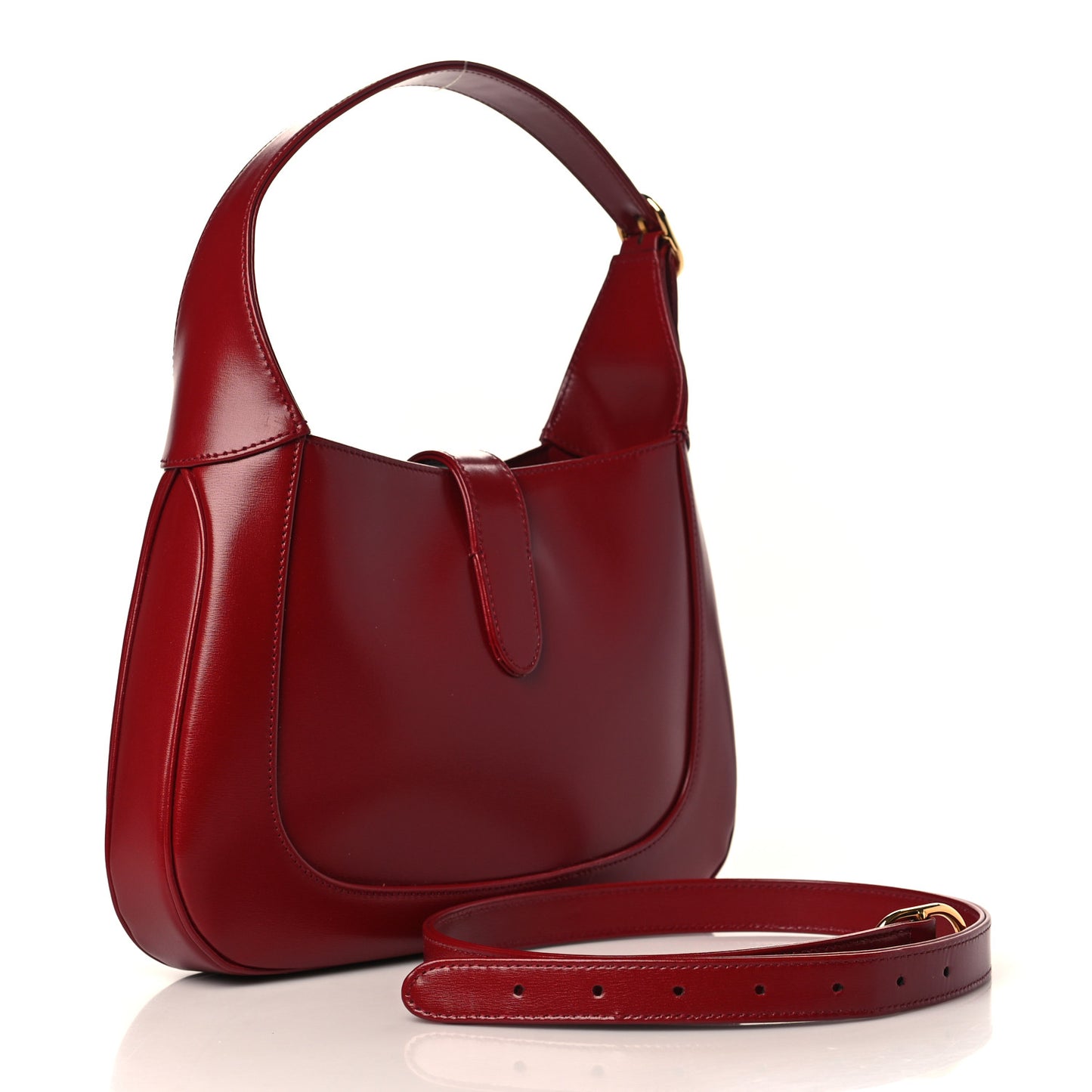Boarded Dyana Lux Calfskin Small Jackie 1961 Hobo New Cherry Red