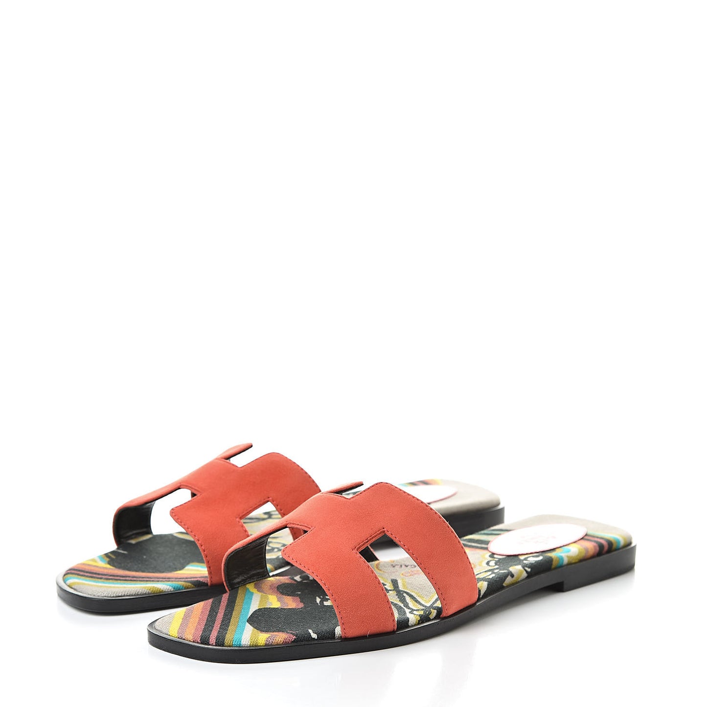 Suede Goatskin Oran Sandals 40 Rouge Corail