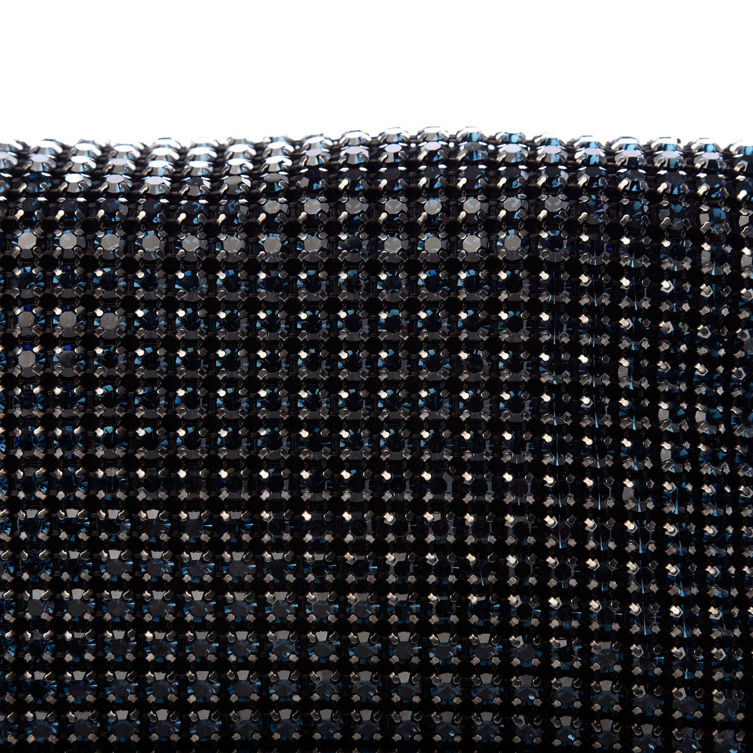 Alexander Wang Mesh Crystal Rhinestone Mini Heiress Pouch Navy 10 of 10