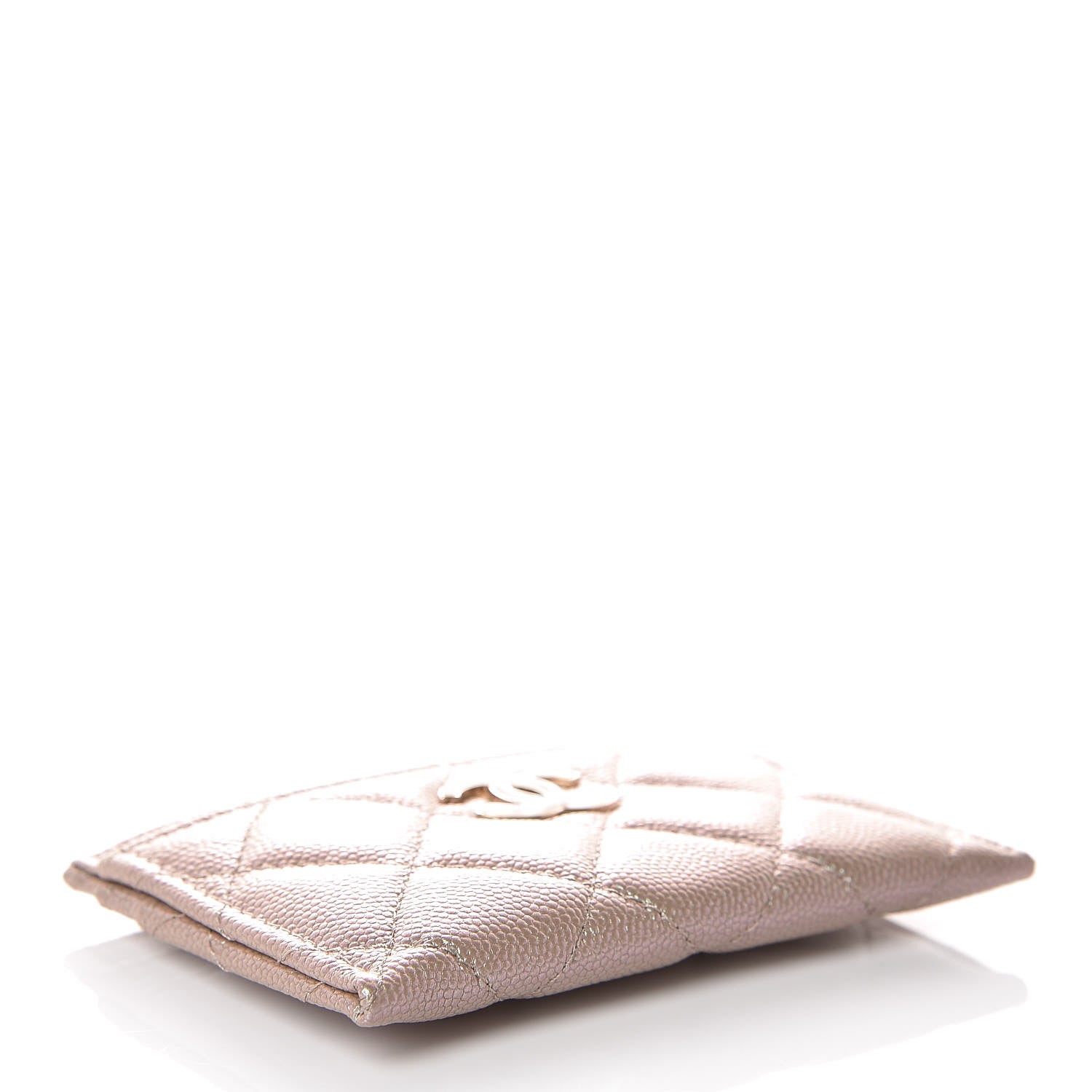 Chanel Iridescent Caviar Quilted Card Holder Beige 4 of 8