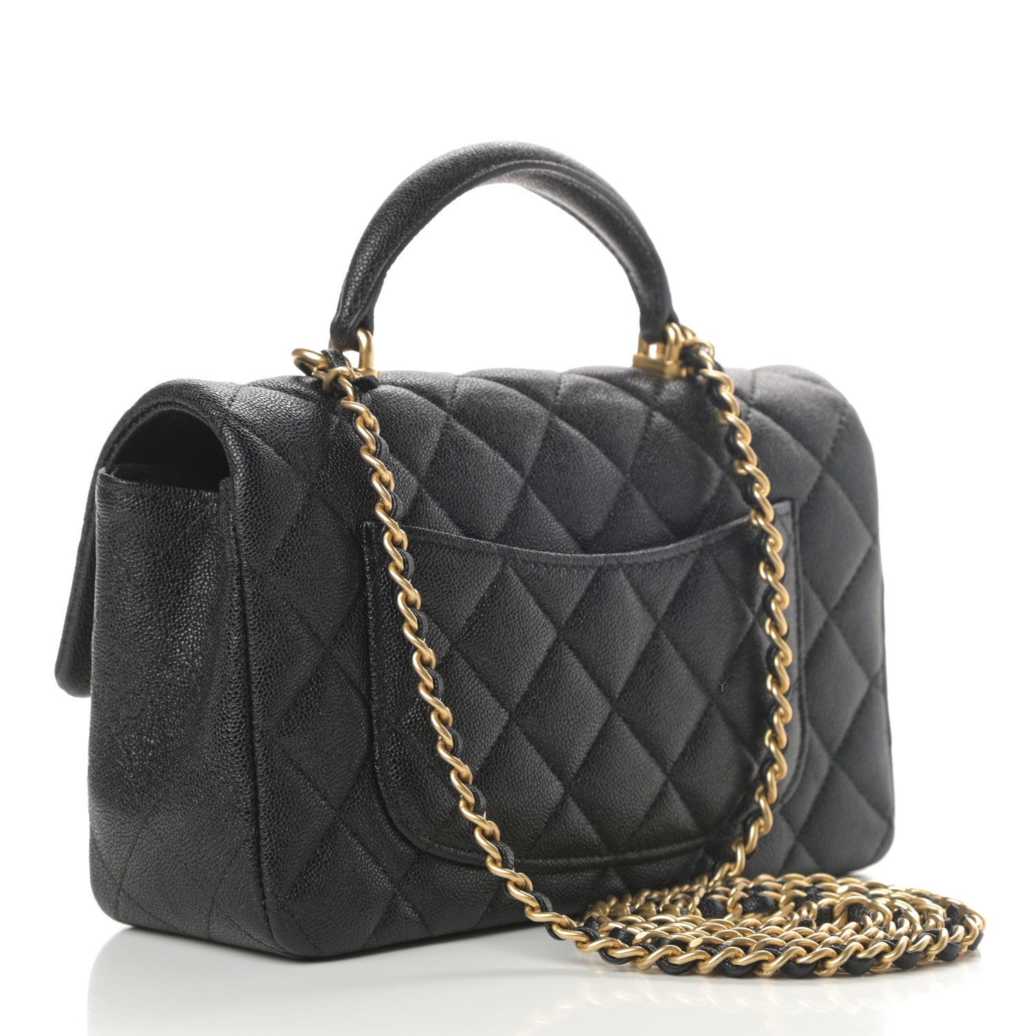 Chanel Caviar Quilted Mini Top Handle Rectangular Flap Black 3 of 11