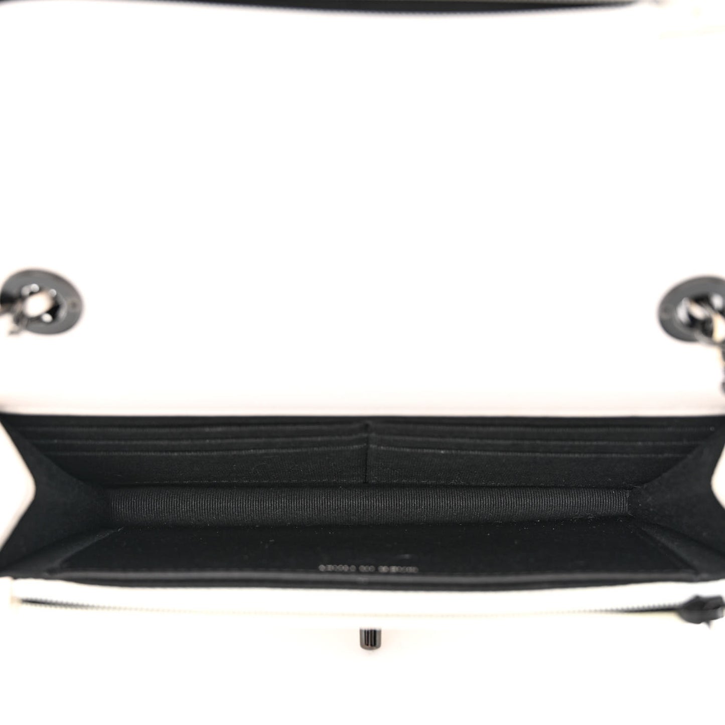 Lambskin Quilted Trendy CC Wallet On Chain WOC White