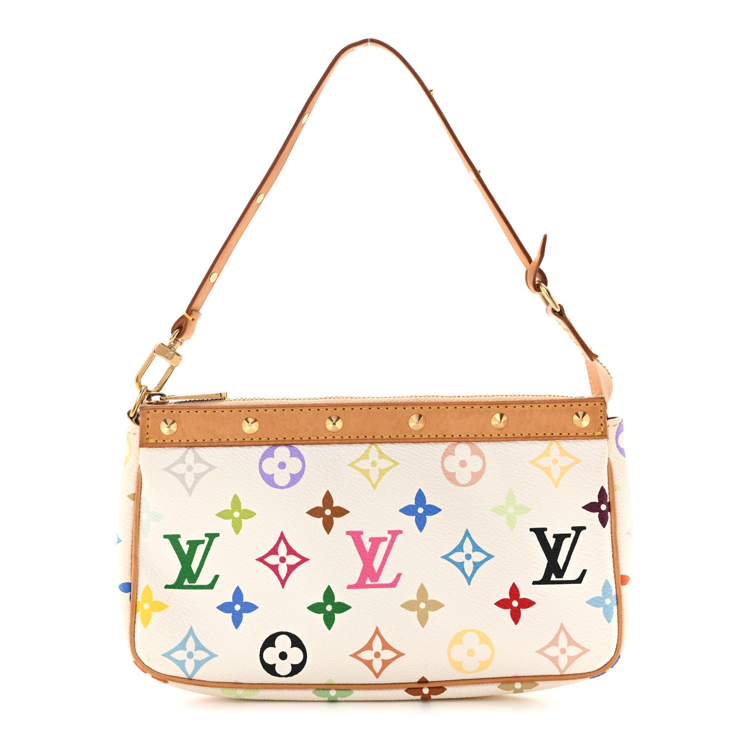 Louis Vuitton Monogram Multicolor Pochette Accessories White 1 of 15