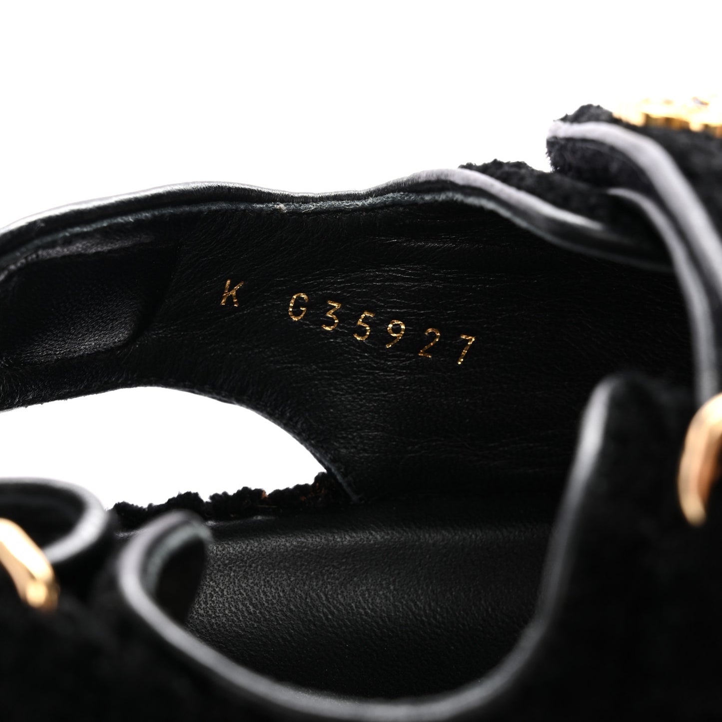 Tweed Velcro Dad Sandals 37 Black