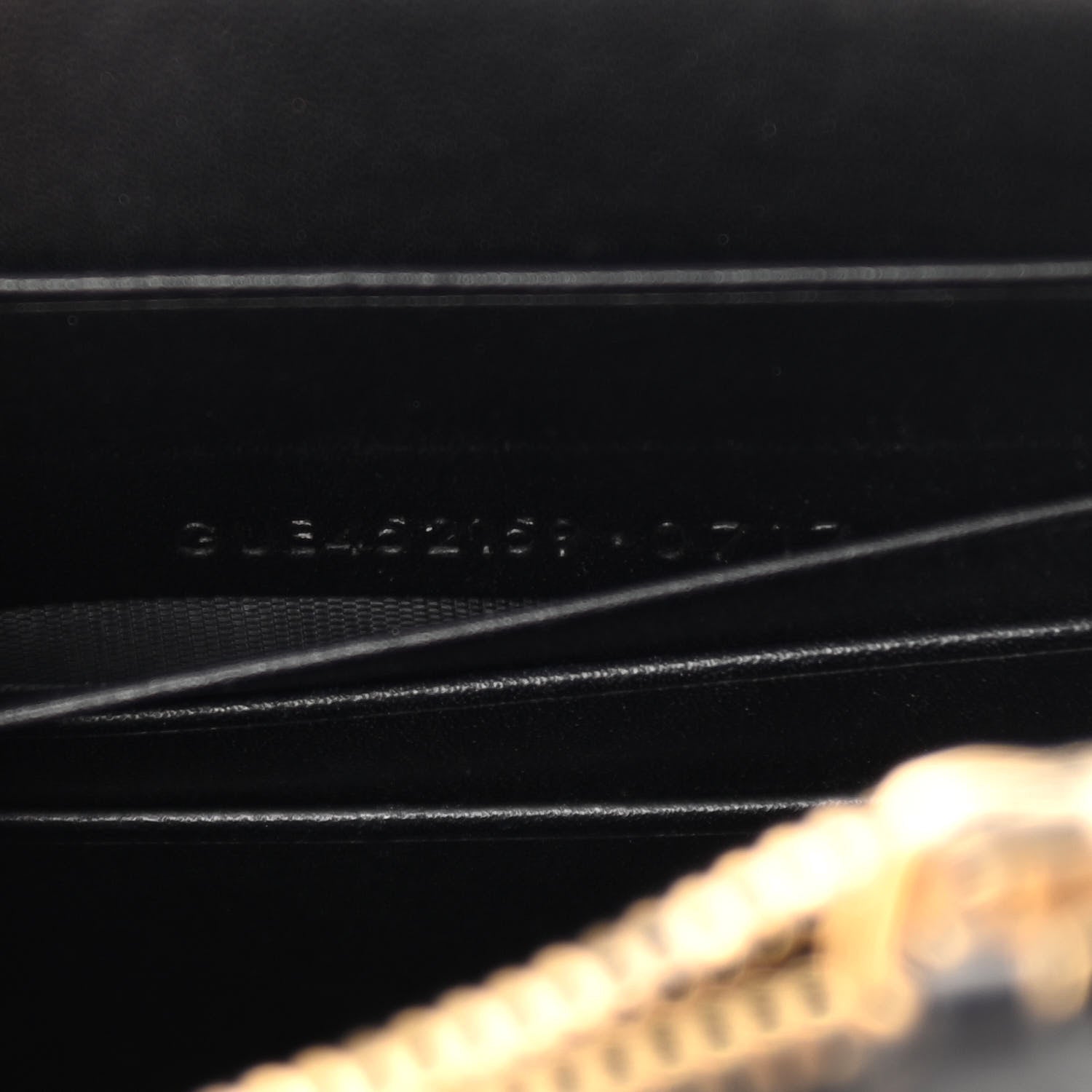 Saint Laurent Smooth Calfskin Classic Monogram Kate Tassel Chain Wallet Black 7 of 11