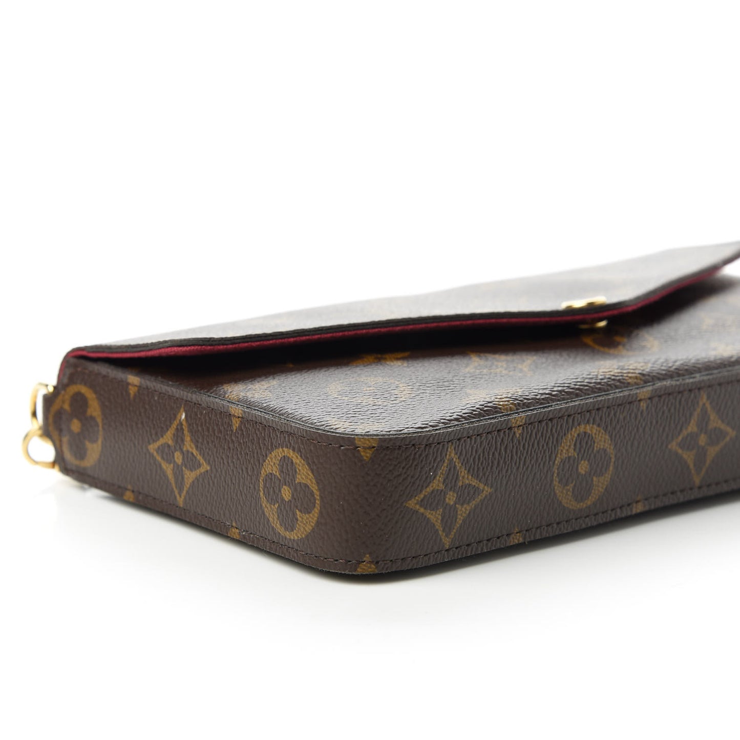 Monogram Pochette Felicie Chain Wallet Fuchsia