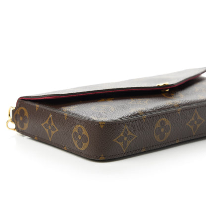 Louis Vuitton Monogram Pochette Felicie Chain Wallet Fuchsia 6 of 11
