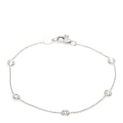 Roberto Coin 18K White Gold Diamond By the Inch Five Station Bracelet 1 of 5