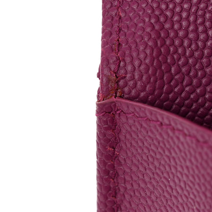Saint Laurent Grain De Poudre Matelasse Chevron Monogram Chain Wallet Dark Grape 13 of 13