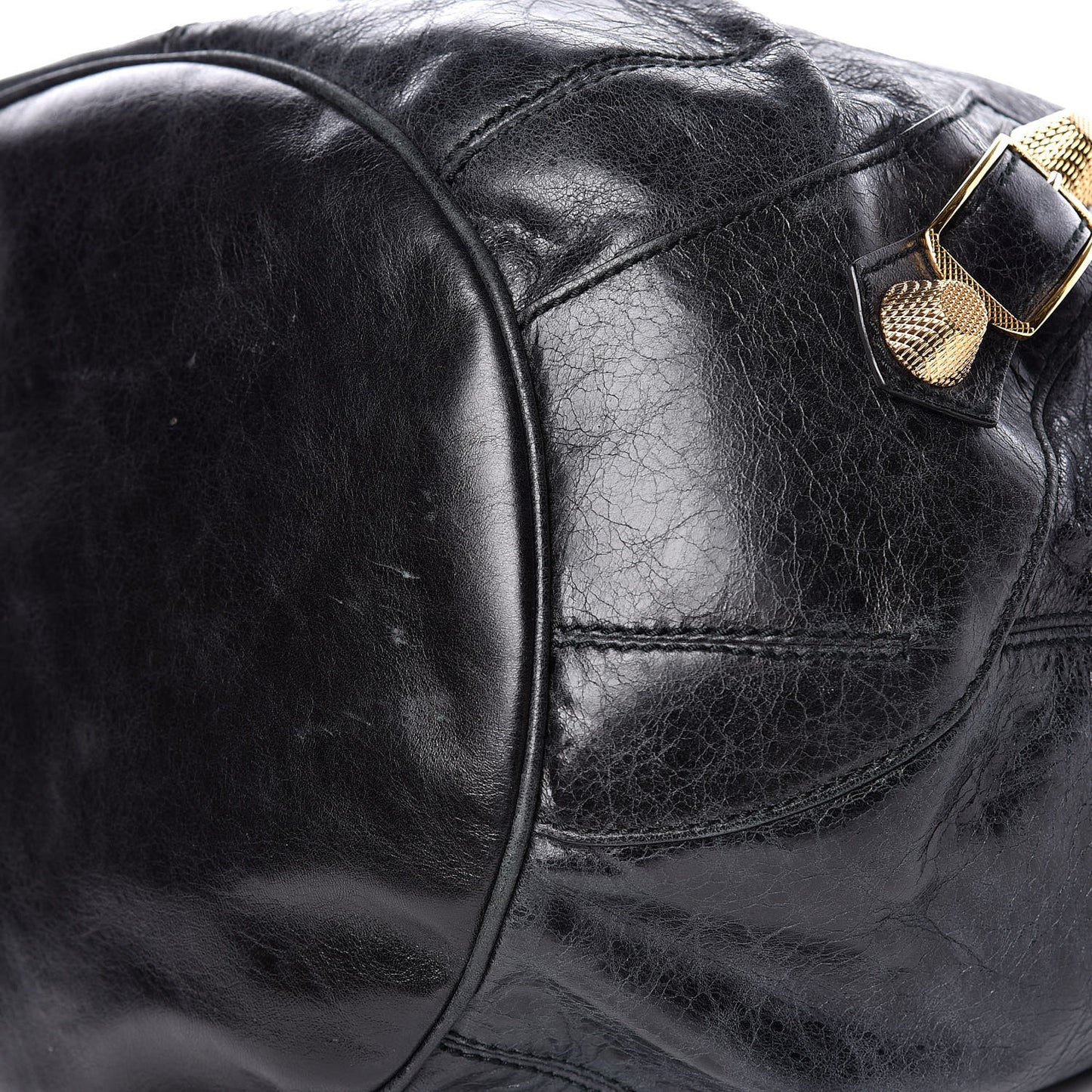 Agneau Giant 21 Gold Hardware Pompon Black