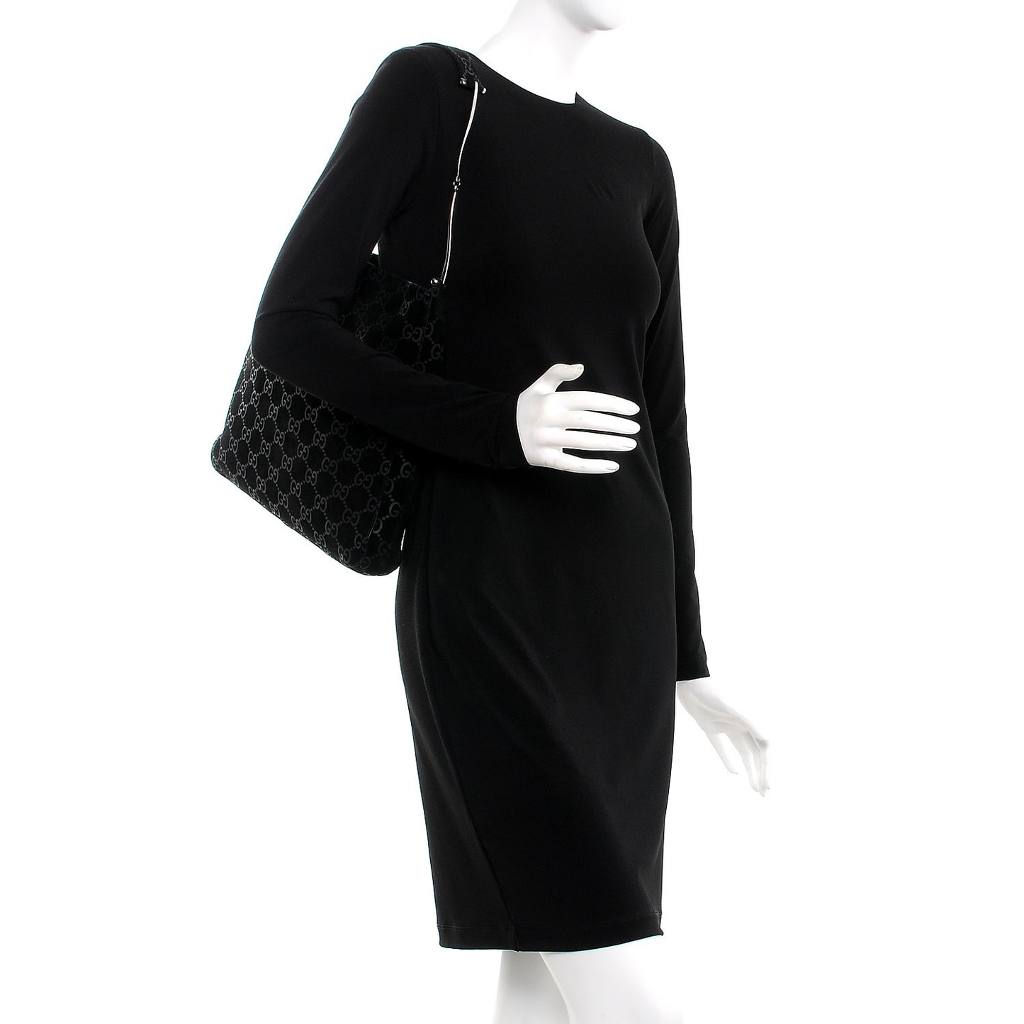 Suede Guccissima Hobo Black